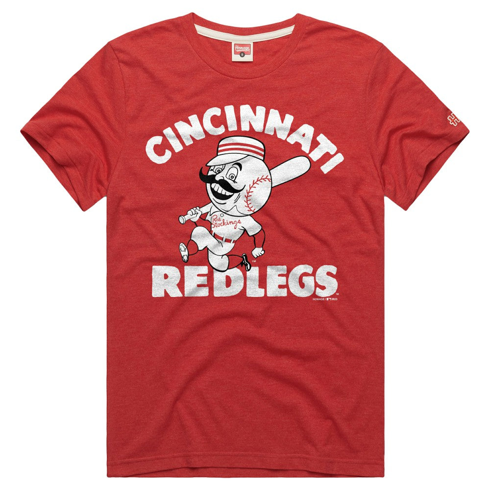 Cincinnati Reds Homage Tri-Blend Hyperlocal T-Shirt - Red - MLB Discount