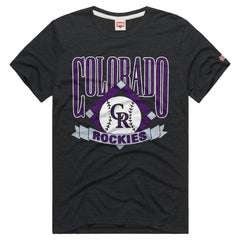 Colorado Rockies Homage Tri-Blend Hyperlocal T-Shirt - Charcoal - MLB Lifestyle