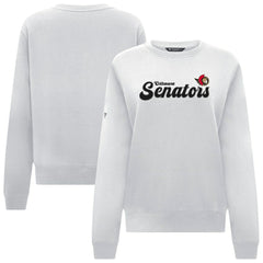Ottawa Senators Levelwear Women's Yvette Big Script Tri-Blend Sweatshirt - White - NHL 203809126