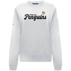 Pittsburgh Penguins Levelwear Women's Yvette Big Script Tri-Blend Sweatshirt - White - NHL 203809128