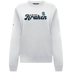 Seattle Kraken Levelwear Women's Yvette Big Script Tri-Blend Sweatshirt - White - NHL 203809130