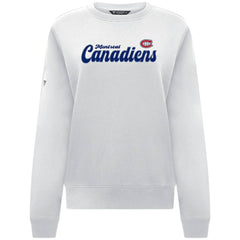 Montreal Canadiens Levelwear Women's Yvette Big Script Tri-Blend Sweatshirt - White - NHL 203809131