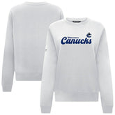 Vancouver Canucks Levelwear Women's Yvette Big Script Tri-Blend Sweatshirt - White - NHL 203809136