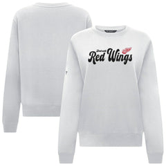 Detroit Red Wings Levelwear Women's Yvette Big Script Tri-Blend Sweatshirt - White - NHL 203809143