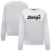 Los Angeles Kings Levelwear Women's Yvette Big Script Tri-Blend Sweatshirt - White - NHL 203809150