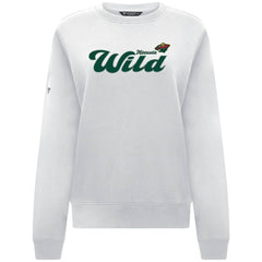 Minnesota Wild Levelwear Women's Yvette Big Script Tri-Blend Sweatshirt - White - NHL 203809151