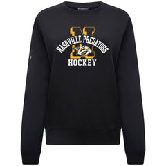Nashville Predators Levelwear Women's Yvette Limelight Big Letter Sweatshirt - Black - NHL 203809160