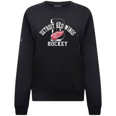 Detroit Red Wings Levelwear Women's Yvette Limelight Big Letter Sweatshirt - Black - NHL 203809162