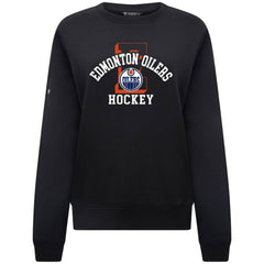 Edmonton Oilers Levelwear Women's Yvette Limelight Big Letter Sweatshirt - Black - NHL 203809163
