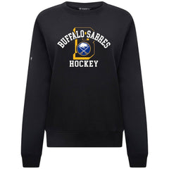 Buffalo Sabres Levelwear Women's Yvette Limelight Big Letter Sweatshirt - Black - NHL 203809174