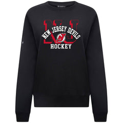 New Jersey Devils Levelwear Women's Yvette Limelight Big Letter Sweatshirt - Black - NHL 203809176
