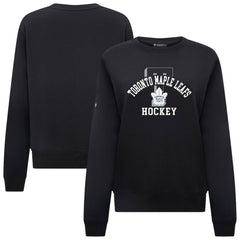 Toronto Maple Leafs Levelwear Women's Yvette Limelight Big Letter Sweatshirt - Black - NHL 203809187