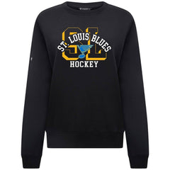 St. Louis Blues Levelwear Women's Yvette Limelight Big Letter Sweatshirt - Black - NHL 203809188
