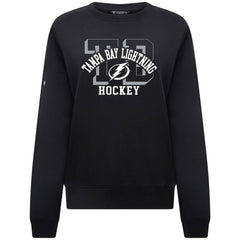 Tampa Bay Lightning Levelwear Women's Yvette Limelight Big Letter Sweatshirt - Black - NHL 203809189