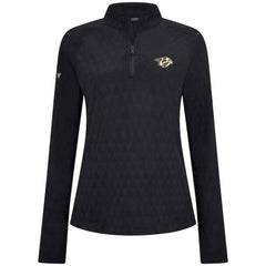 Nashville Predators Levelwear Women's Spike Raglan Quarter-Zip Top - Black - NHL 203809191