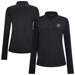 Tampa Bay Lightning Levelwear Women's Spike Raglan Quarter-Zip Top - Black - NHL 203809194