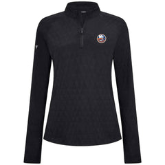 New York Islanders Levelwear Women's Spike Raglan Quarter-Zip Top - Black - NHL 203809202