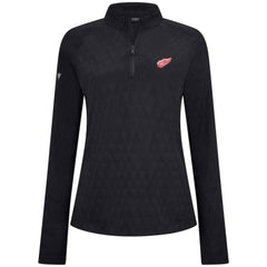 Detroit Red Wings Levelwear Women's Spike Raglan Quarter-Zip Top - Black - NHL 203809214