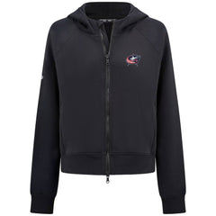 Columbus Blue Jackets Levelwear Women's Judd Raglan Full-Zip Hoodie - Black - NHL 203809229