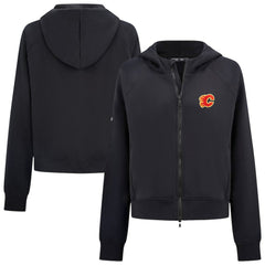 Calgary Flames Levelwear Women's Judd Raglan Full-Zip Hoodie - Black - NHL 203809244