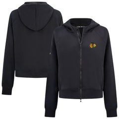 Chicago Blackhawks Levelwear Women's Judd Raglan Full-Zip Hoodie - Black - NHL 203809248