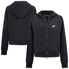 Detroit Red Wings Levelwear Women's Judd Raglan Full-Zip Hoodie - Black - NHL 203809253