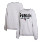 New England Patriots WEAR by Erin Andrews Women's Super Bowl LX Fleece Sweatshirt Gray
