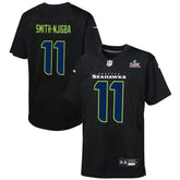 Nike Jaxon Smith-Njigba Seattle Seahawks Youth Super Bowl LX Patch Carbon Fashion Game Jersey Black