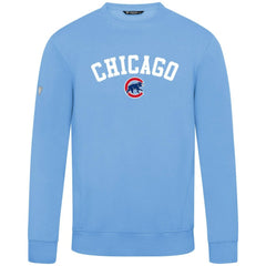 Chicago Cubs Levelwear Zane Felt Arch Pullover Sweatshirt - Light Blue - MLB Online
