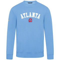 Atlanta Braves Levelwear Zane Felt Arch Pullover Sweatshirt - Light Blue - MLB on Sale