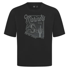 Seattle Mariners Levelwear Sunrise Luxe Signature Knit T-Shirt - Black - MLB on Sale