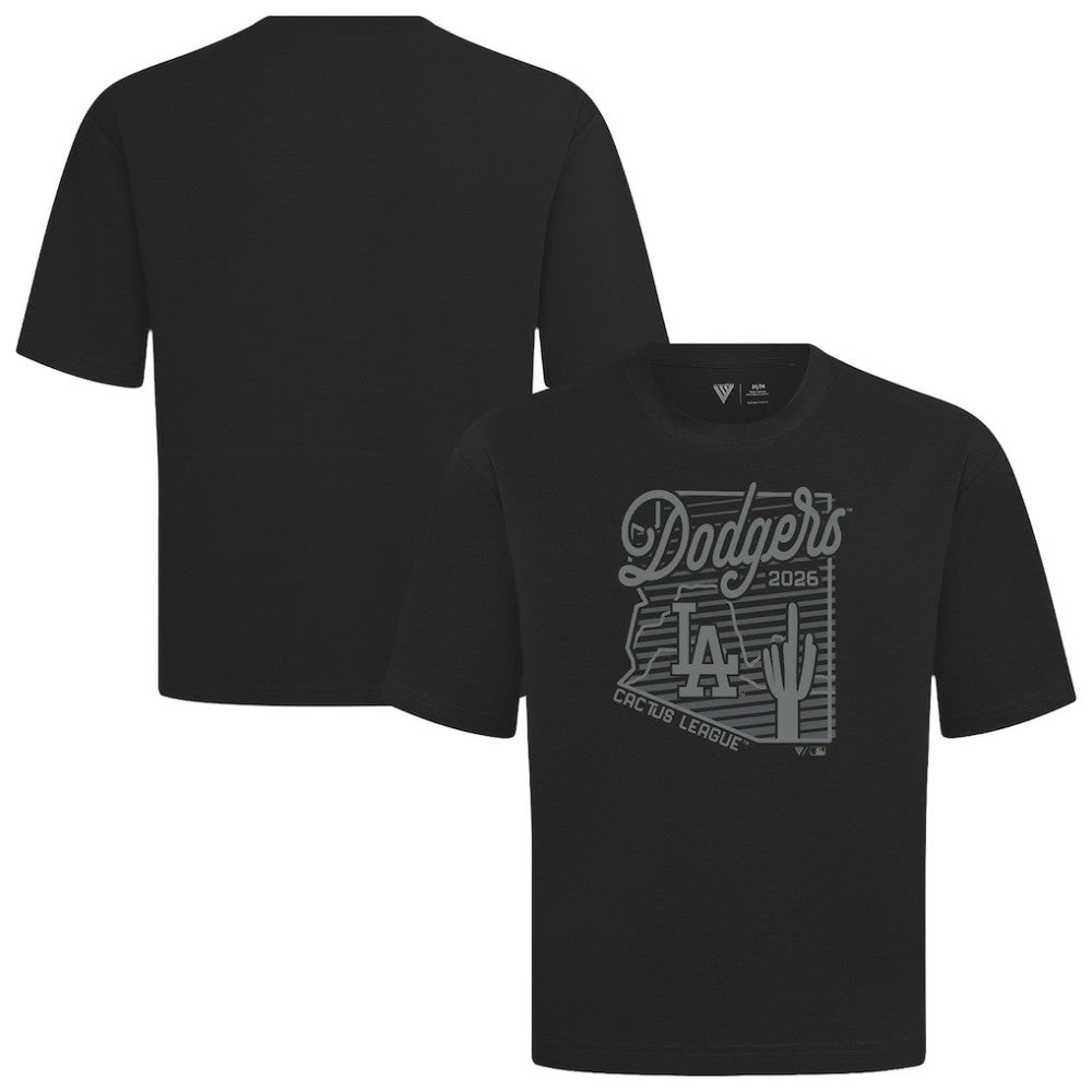 Los Angeles Dodgers Levelwear Sunrise Luxe Signature Knit T-Shirt - Black - MLB Discount