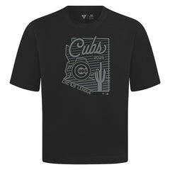 Chicago Cubs Levelwear Sunrise Luxe Signature Knit T-Shirt - Black - MLB Discount