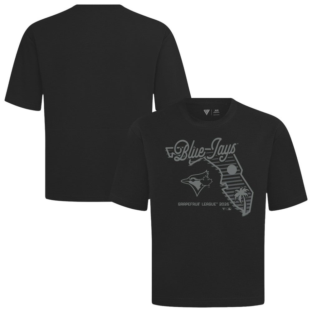 Toronto Blue Jays Levelwear Sunrise Luxe Signature Knit T-Shirt - Black - MLB Discount