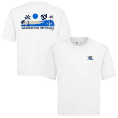 Washington Nationals Levelwear Panoramic Luxe Signature Knit T-Shirt - White - MLB Lifestyle