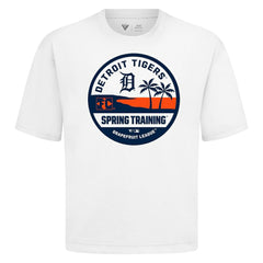 Detroit Tigers Levelwear Spring Training Badge Luxe Signature Knit T-Shirt - White - MLB Discount