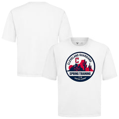 Cleveland Guardians Levelwear Spring Training Badge Luxe Signature Knit T-Shirt - White - MLB Lifestyle