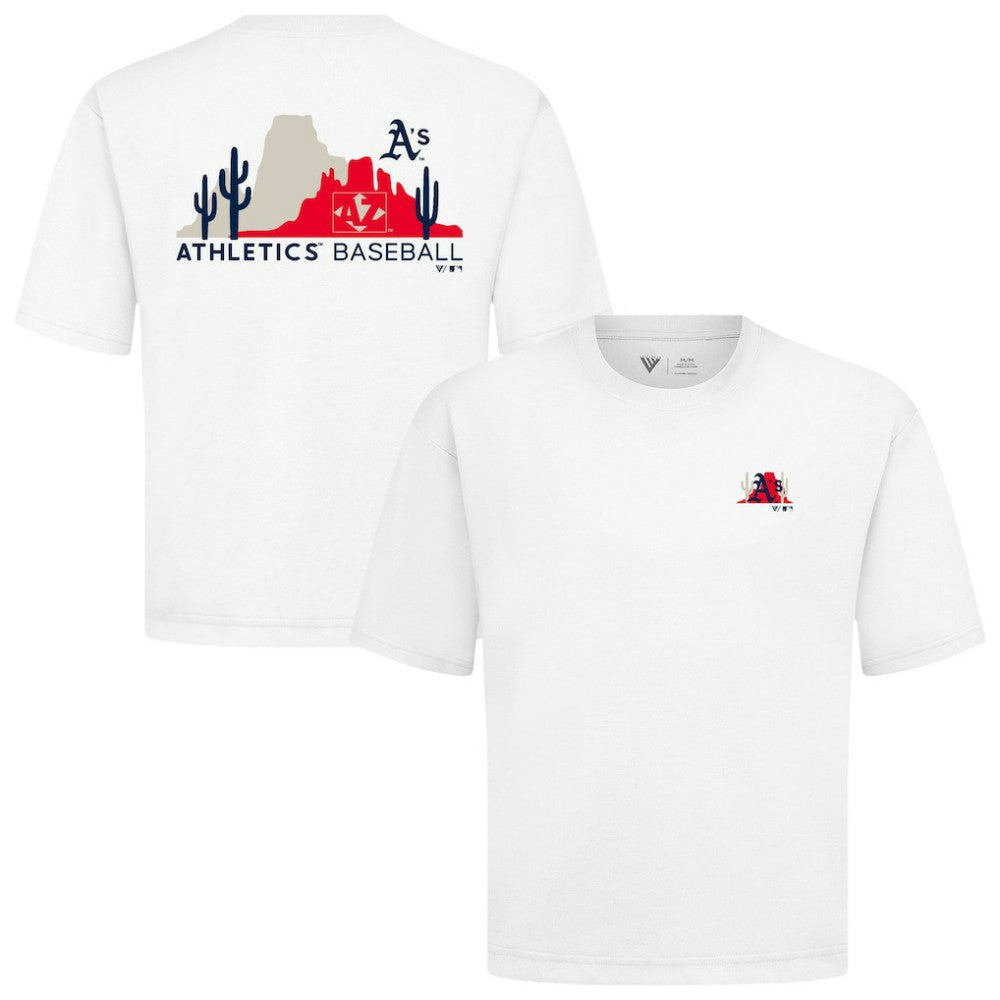 Athletics Levelwear Luxe Signature Knit T-Shirt - White - MLB Sale