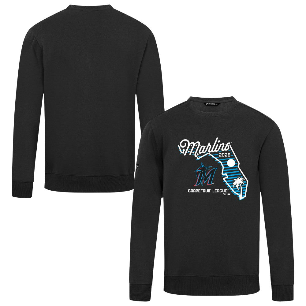 Miami Marlins Levelwear Zane Sunrise Sweatshirt - Black - MLB Discount