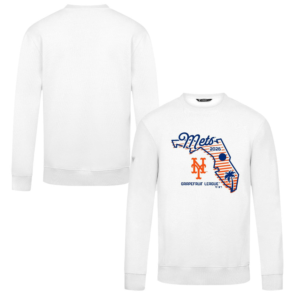 New York Mets Levelwear Zane Sunrise Sweatshirt - White - MLB Discount