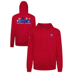 Detroit Tigers Levelwear Panoramic Podium Hoodie - Red - MLB Lifestyle