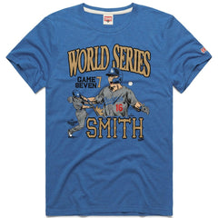 Will Smith Los Angeles Dodgers Homage Unisex 2026 Gold Collection Game Seven Tri-Blend T-Shirt - Royal - MLB Lifestyle