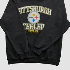 Fanatics Pittsburgh Steelers NFL 2000s Hooded Pullover Sweatshirt Black Vintage