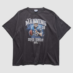 Fanatics Payton Manning Super Bowl XLI Reebok 2000s T-shirt Black Vintage