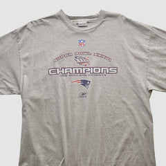 Fanatics New England Patriots Reebok 2002 T-shirt Heather Gray Vintage