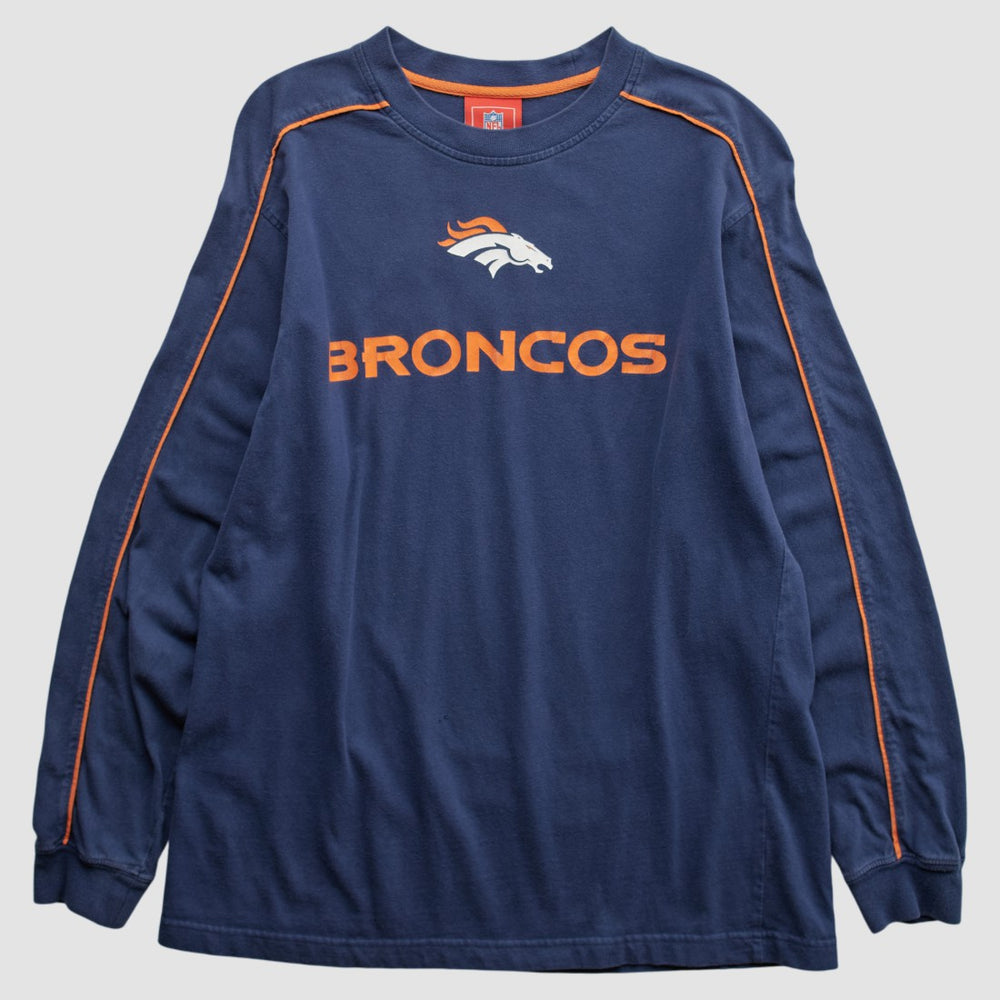 Fanatics Denver Broncos NFL 2000s Long Sleeve T-shirt Navy Vintage