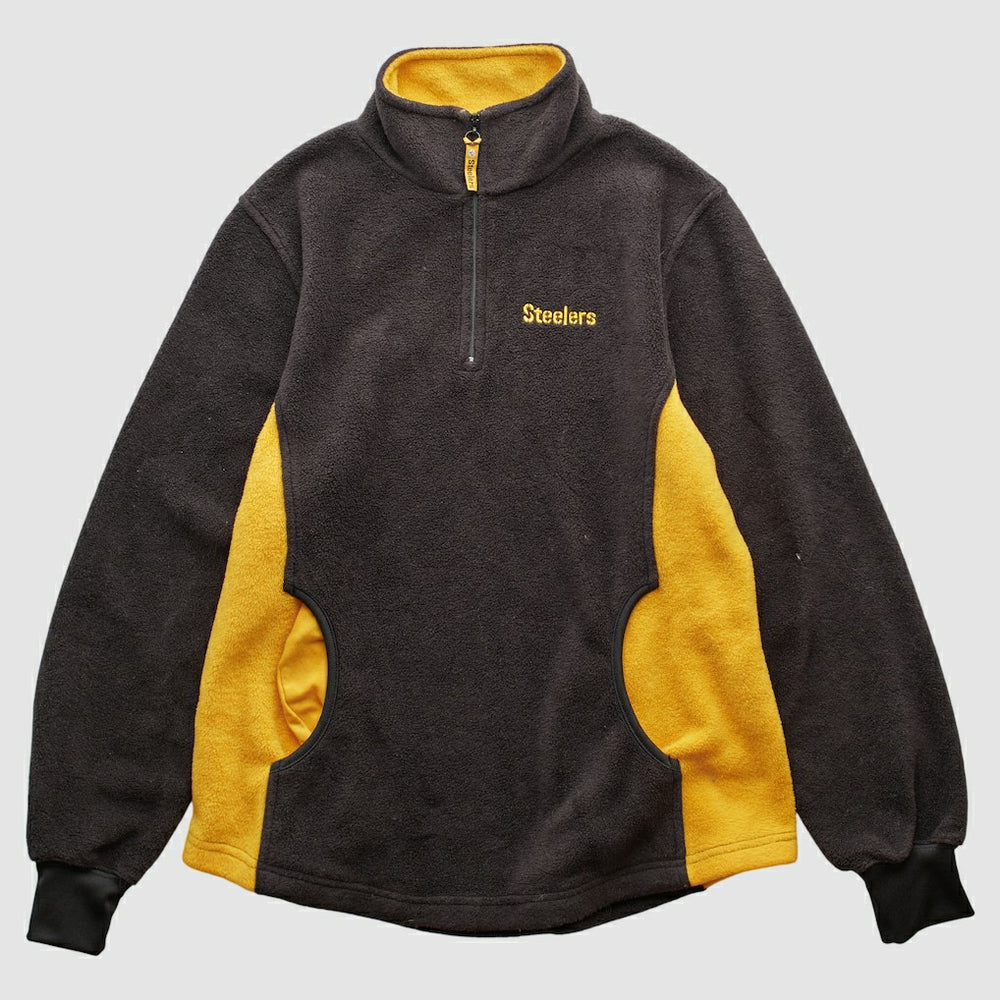 Fanatics Pittsburgh Steelers NFL 2000s 1/4 Zip Sweatshirt Black Vintage