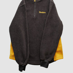 Fanatics Pittsburgh Steelers NFL 2000s 1/4 Zip Sweatshirt Black Vintage