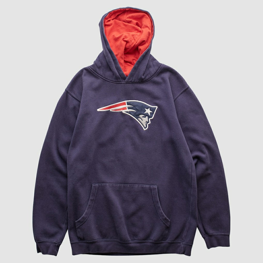 Fanatics New England Patriots NFL 2000s Hooded Pullover Sweatshirt Navy Vintage