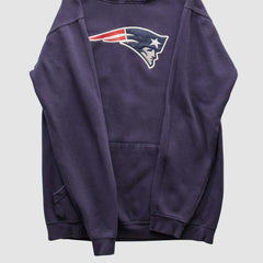 Fanatics New England Patriots NFL 2000s Hooded Pullover Sweatshirt Navy Vintage